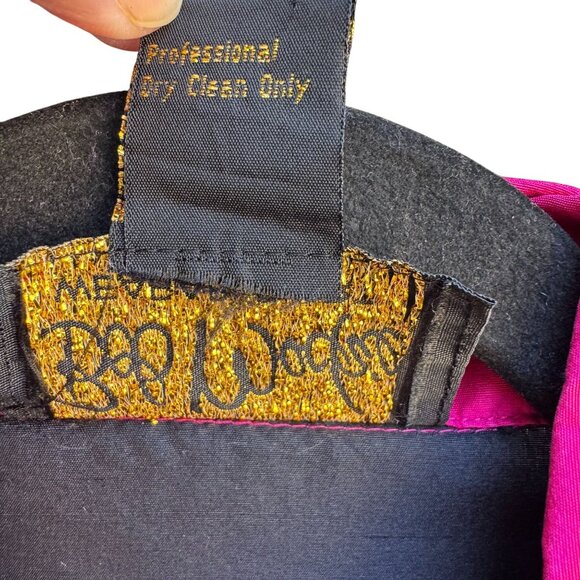 Bob Mackie Wearable Art Vintage Silk Embroidered Butterfly Appliqué Shirt Blouse - Picture 9 of 10